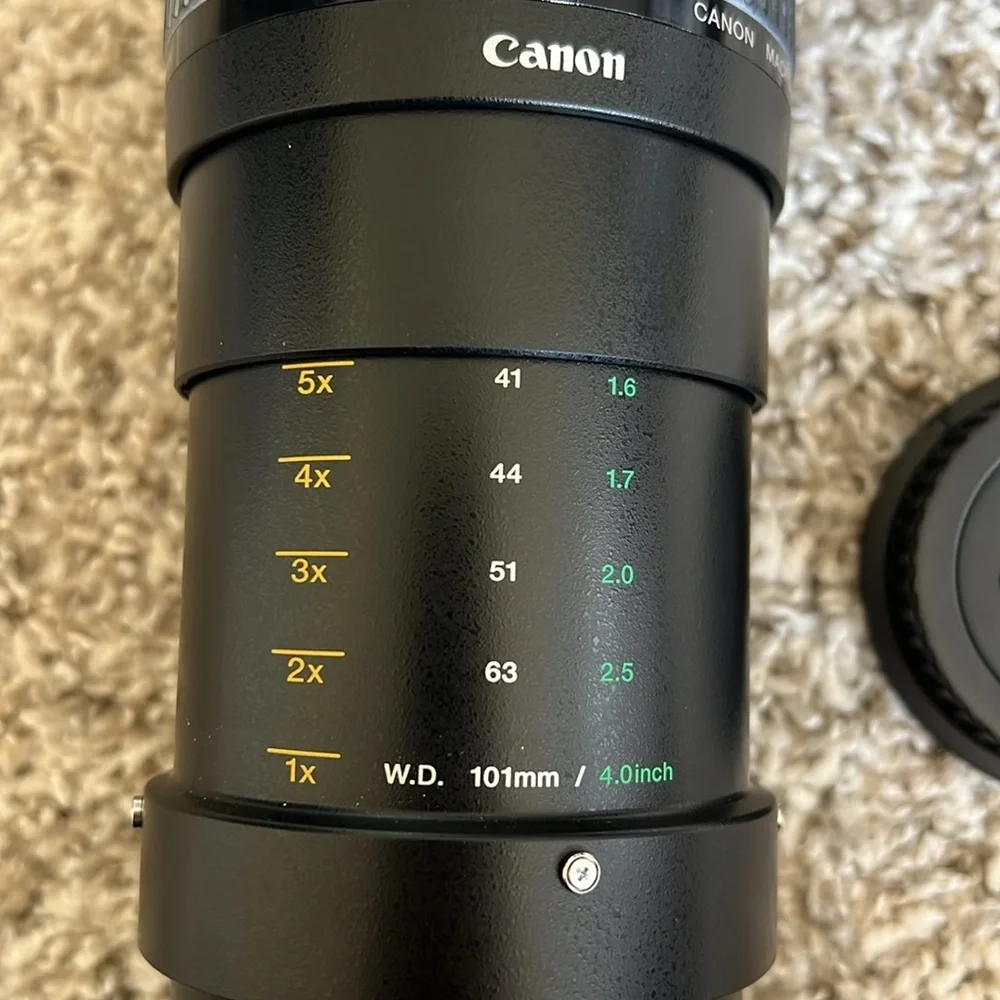 Canon MP-E 65mm f/2.8 1-5X Macro Lens for Canon SLR Cameras